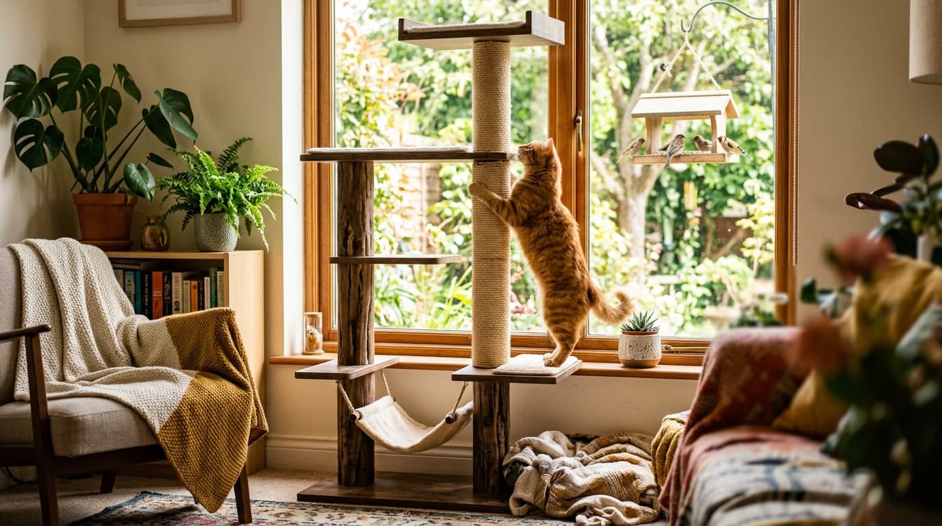 Cover image for 15 Indoor Cat Enrichment Ideas to Keep Your Cat Happy and Stimulated