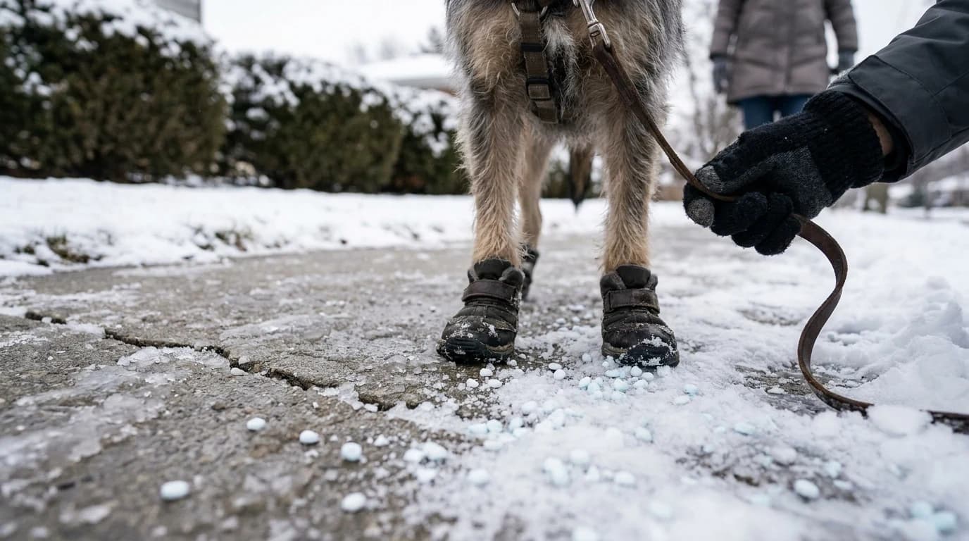 Cover image for Pet-Safe Ice Melt: What the Bag Does and Doesn't Promise