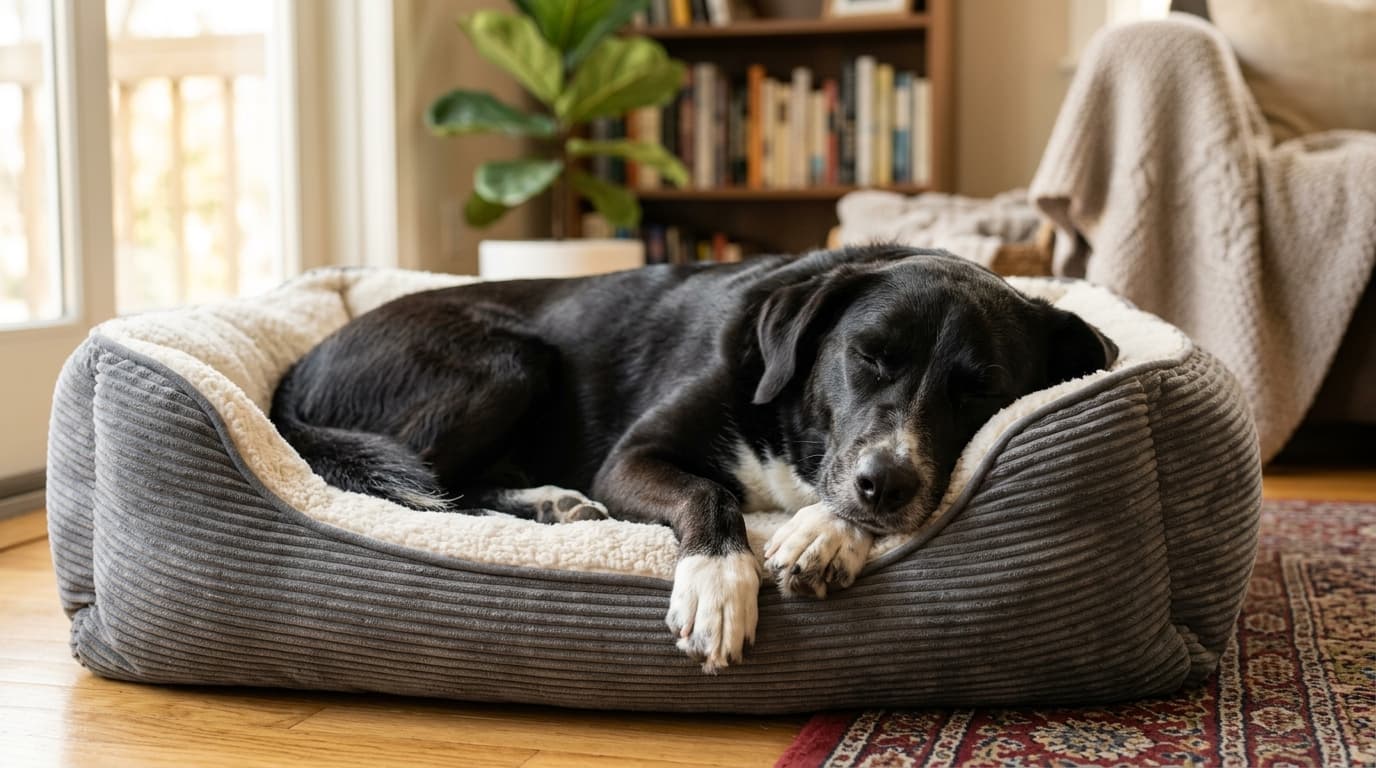 Borador wearing recommended dog gear, demonstrating proper harness or collar fit for the breed