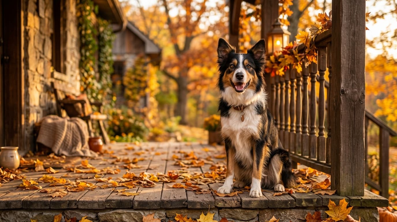 Border Collie in a natural outdoor lifestyle setting, illustrating typical breed energy level and body shape
