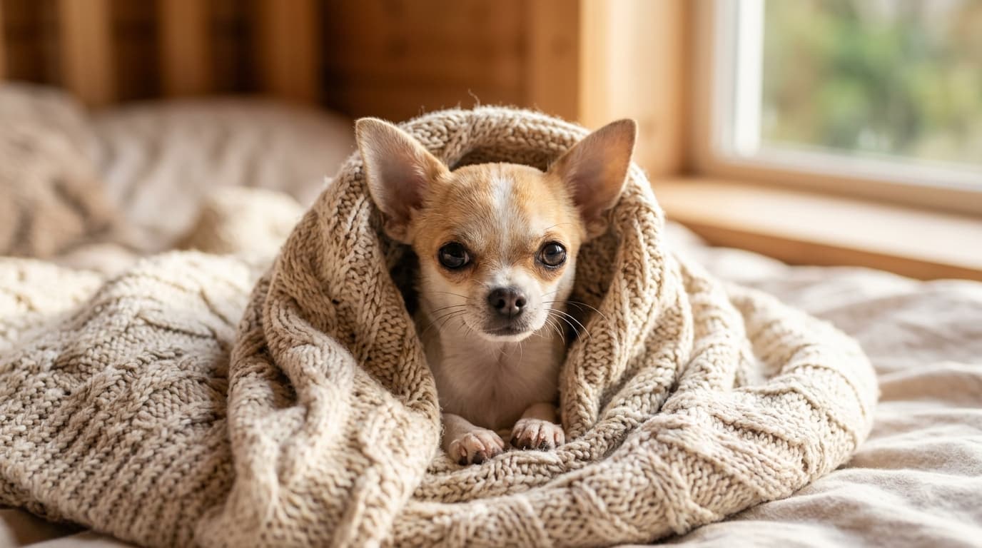 Chihuahua in a natural outdoor lifestyle setting, illustrating typical breed energy level and body shape
