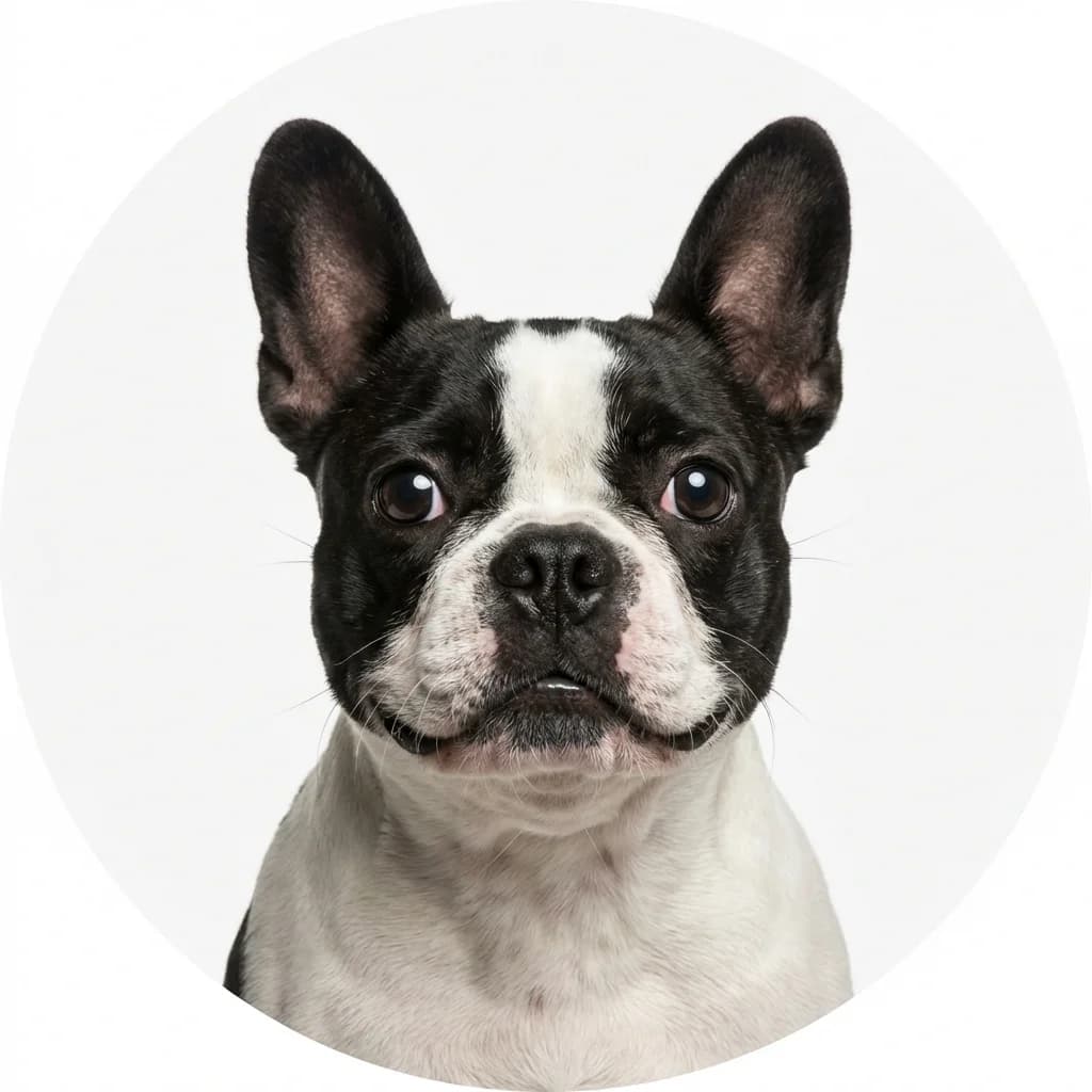 Frenchton dog — studio head-and-shoulders portrait showing typical coat color and facial features