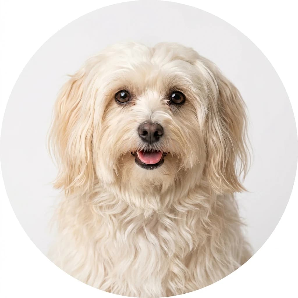 Havanese dog — studio head-and-shoulders portrait showing typical coat color and facial features