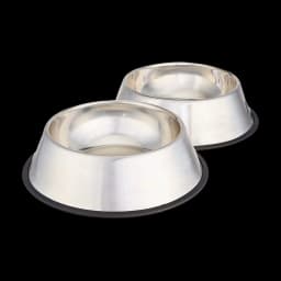 Amazon Basics Stainless Steel Non-Skid Dog Bowls (2-Pack)