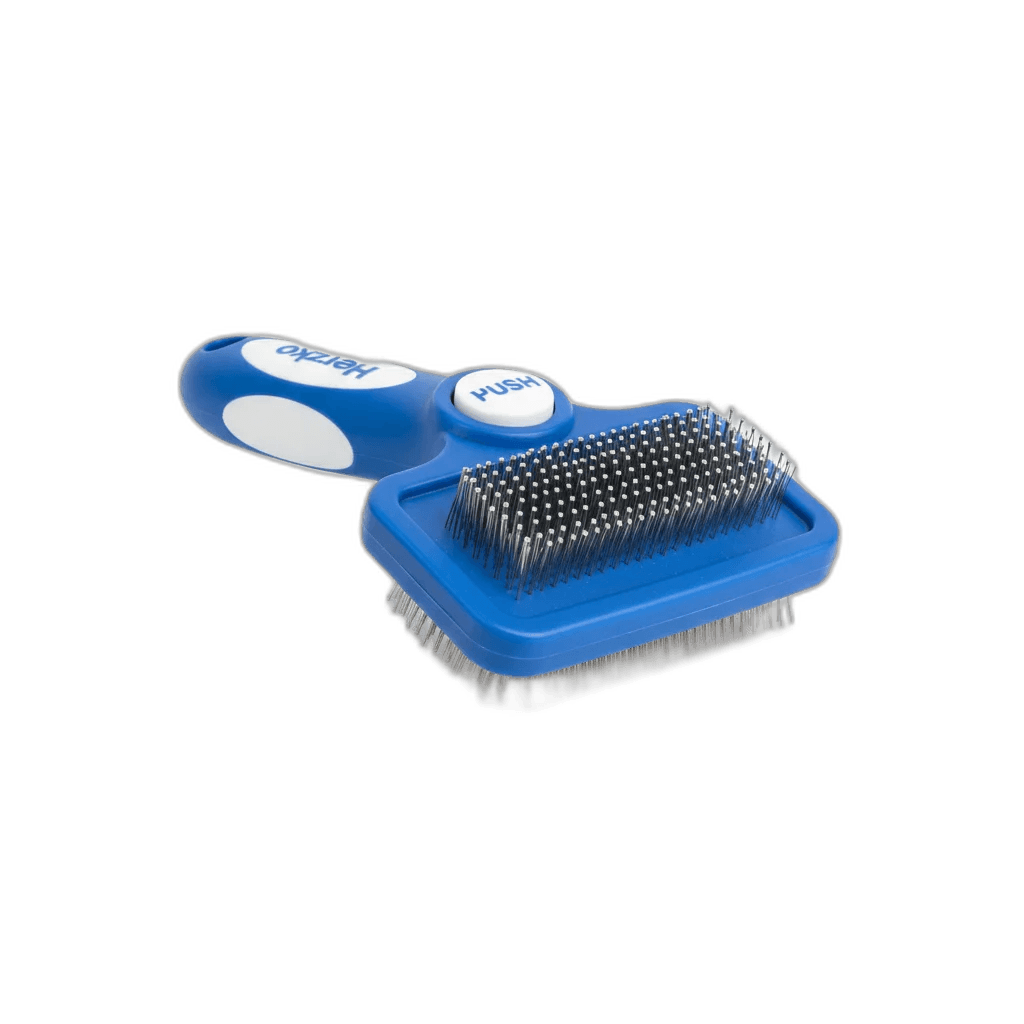 Hertzko Self-Cleaning Slicker Brush — product shown in side-by-side comparison on PawBench