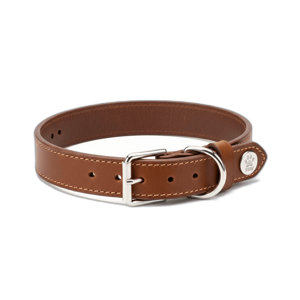 Mighty Paw Leather Dog Collar