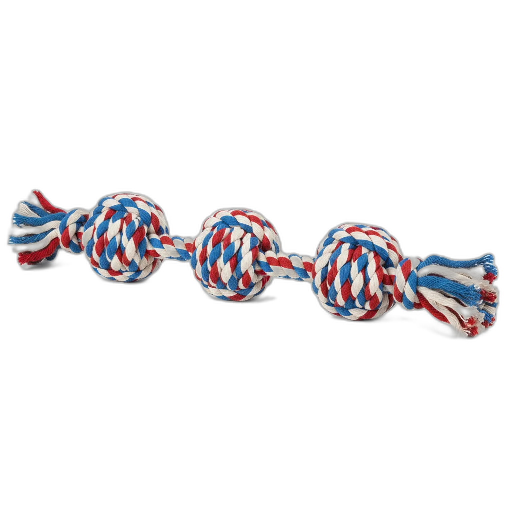 Mammoth Flossy Chews Cotton Blend 3-Knot Rope (Large)
