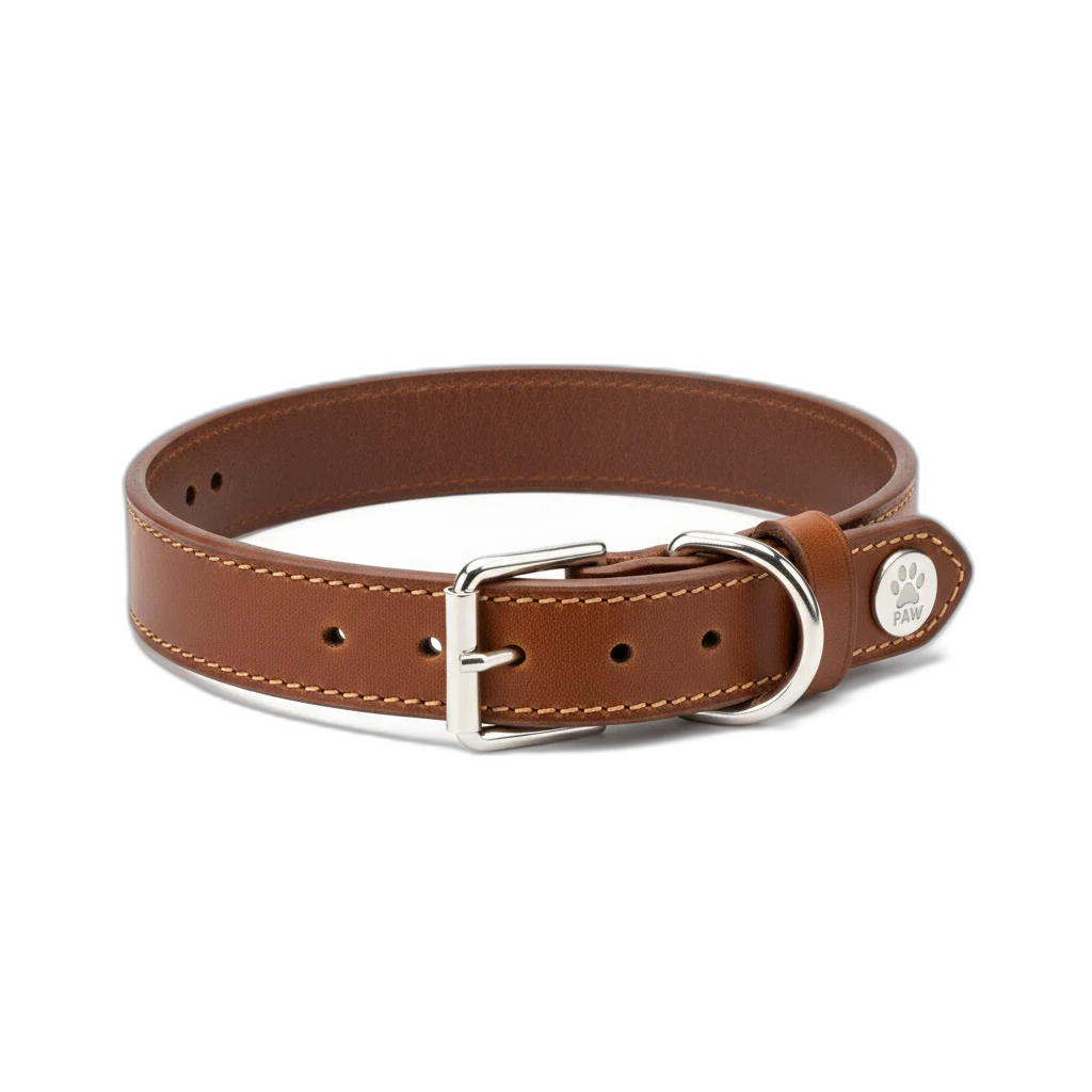 Mighty Paw Leather Dog Collar